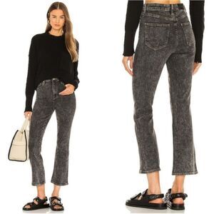Pistola Lennon High Rise Boot Cut Cropped Ankle Jean Nightcap Black Acid Wash 29
